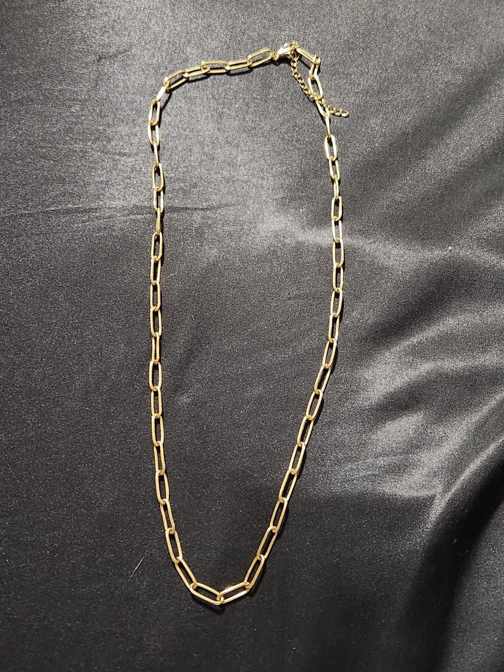 Gold Paperclip Chain Necklace - Women's Fashion Jewelry